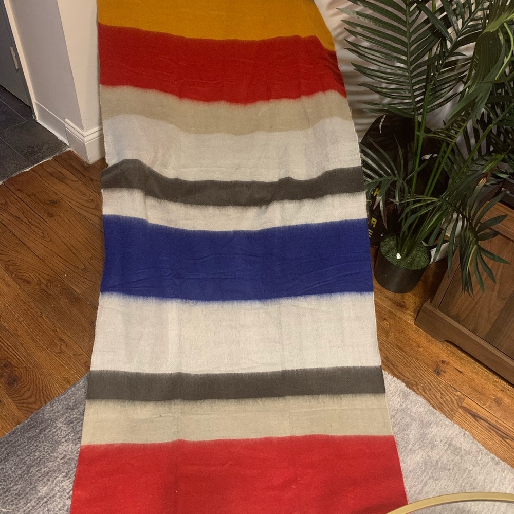 Beautiful Large Color-Block Fuzzy Scarf. - image 2